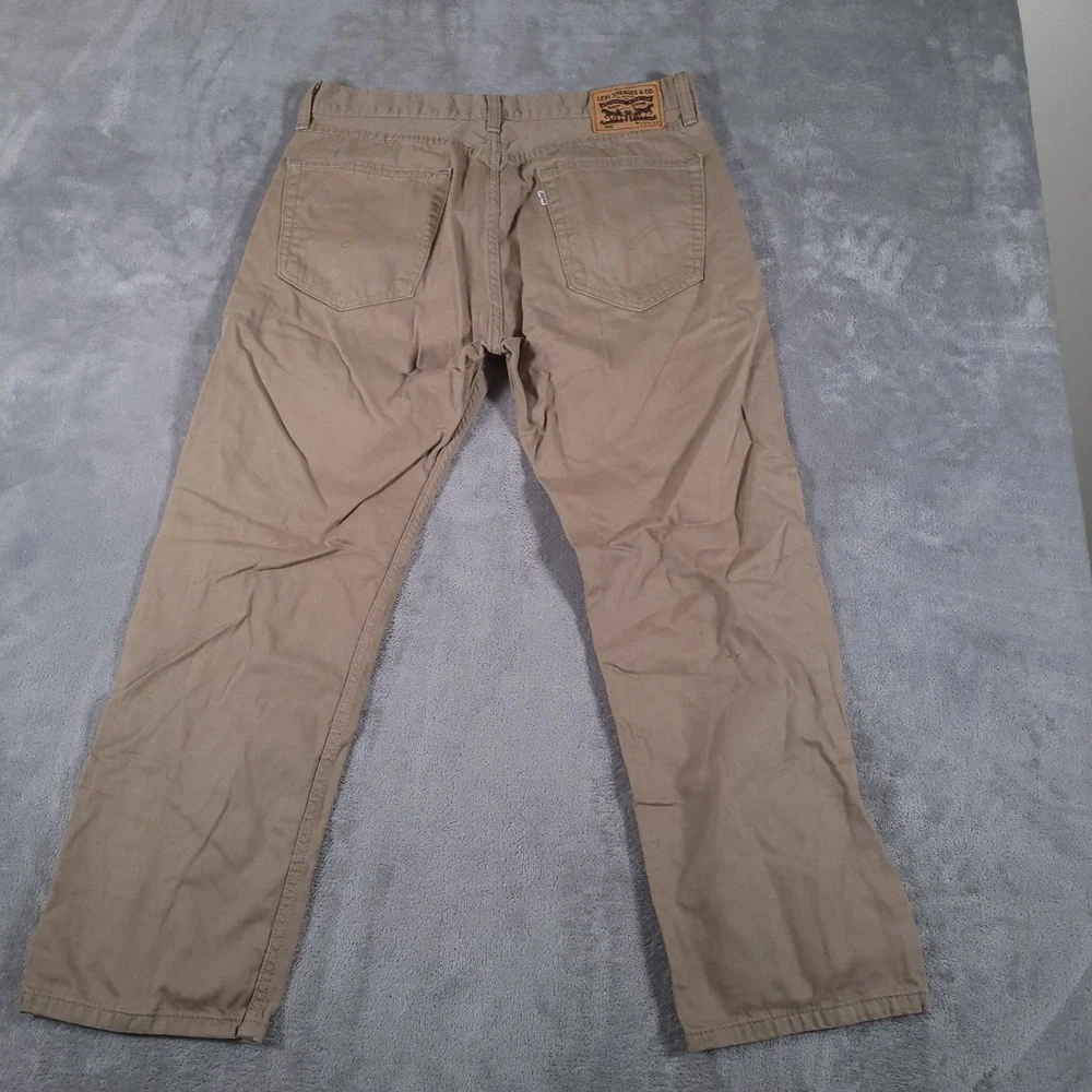 Levi's 505 Jean Mens 36x29 (Fits 34x29) Tan Straight Leg Cotton Denim‎ Pants